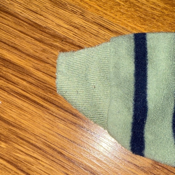 Carter's Green and Black Striped Footie Pajamas - Picture 7 of 9